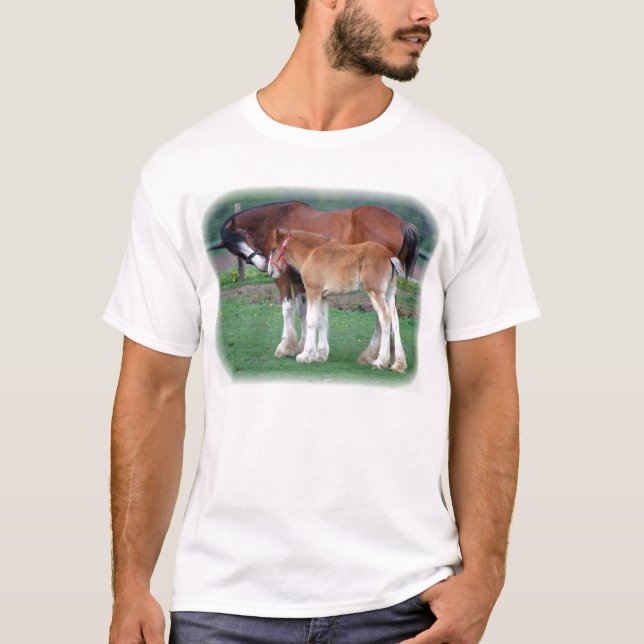T-shirt Clydesdale et colt (Devant)