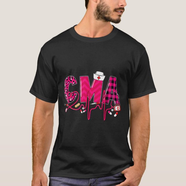 T-shirt Cma Medical Istant Valentines Day Nursing Valen  (Devant)