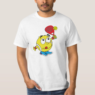 T-shirt cmiseta avec balle de tennis en jouant au padel