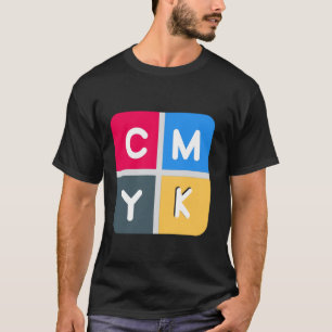 T-shirt CMJN Cyan, Magenta, Jaune et clé
