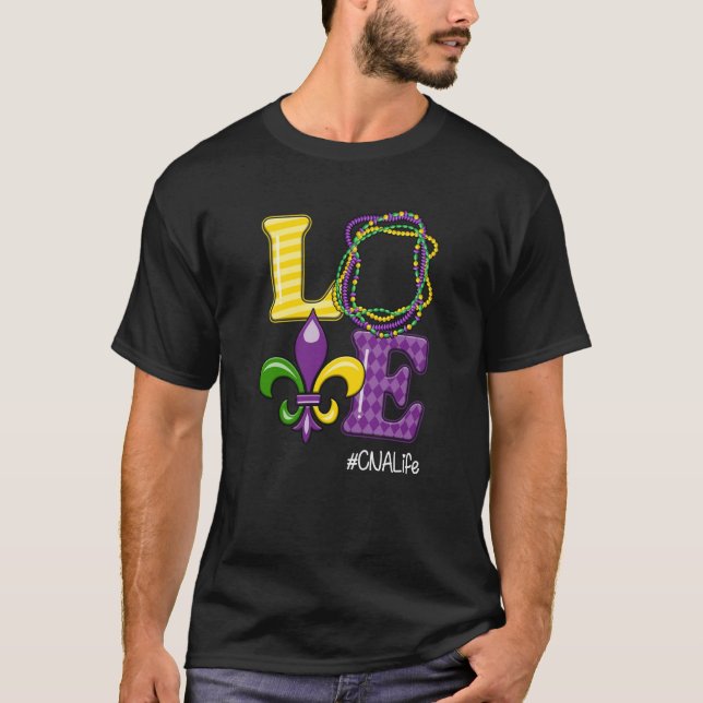 T-shirt CNA Nurse Mardi Gras Leopard Festival Party (Devant)