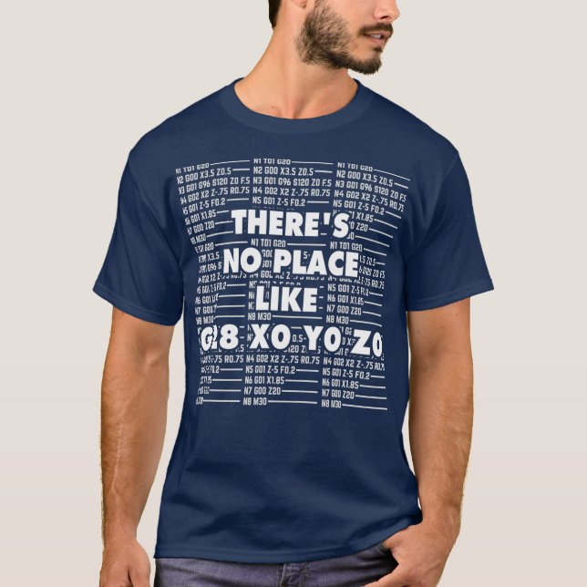 T-shirt CNC Machinist I Funny CAD G28 Opérateur GCode (Devant)