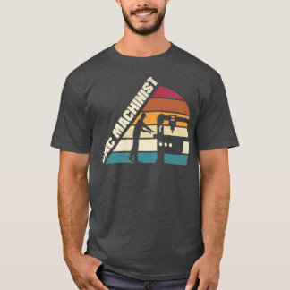 T-shirt Cnc Machinist Metalworker Machin Silhouette
