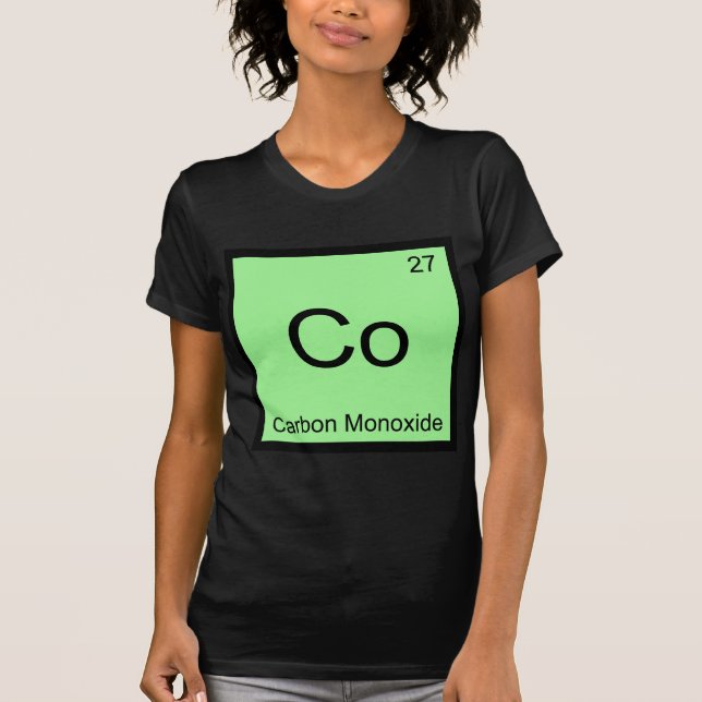 T-shirt Co - Chimie du Monoxyde de Carbone Tee Élément Sym (Devant)