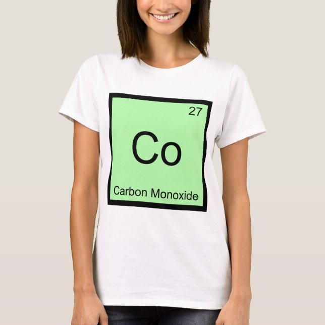 T-shirt Co - Chimie du Monoxyde de Carbone Tee Symbole Élé (Devant)