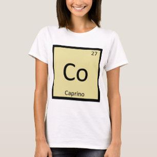 T-shirt Co - Chimie Fromage Caprino Tableau Périodique