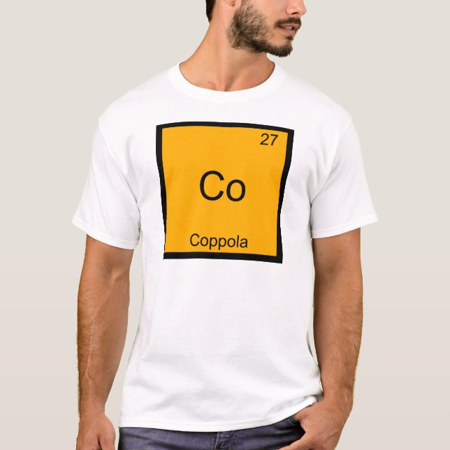 T-shirt Co - Coppola Tee Symbole d'Élément de Chimie Drôle (Devant)
