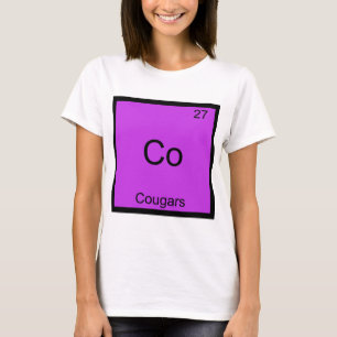 T-shirt Co - Cougars Funny Élément Chimie Symbole Tee