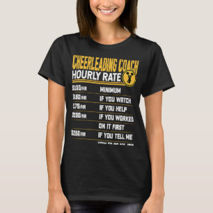 T-shirt Coach Cheerleader Taux horaire Coach Cheerleader
