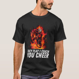 T-shirt Coach De Hockey Ils Jouent I Coach You Cheval Coac