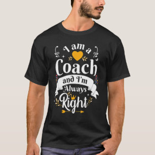 T-shirt Coach Toujours Droit Femmes Golf natation Softball