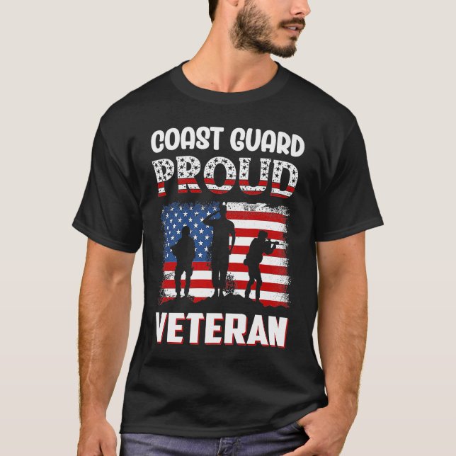 T-shirt Coast Guard Proud Veteran (Devant)