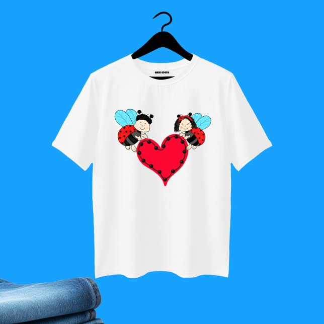 T-shirt Coccinelles avec cœur (Créateur téléchargé)