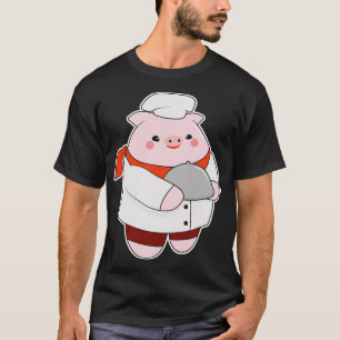 T-shirt Cochon comme cuisiner avec Plateau