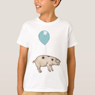T-shirt Cochon dans un ballon