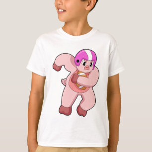 T-shirt Cochon de football