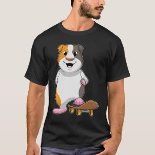 T-shirt Cochon de Guinée en patinage avec skateboard