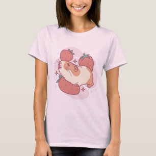 T-shirt Cochon de Guinée et fraises adorables