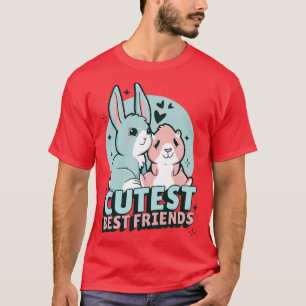 T-shirt Cochon De Guinée Et Lapin Mignonne