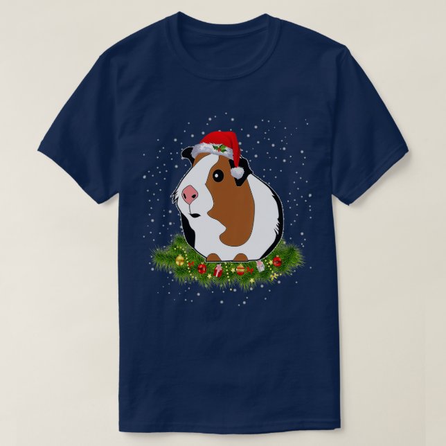 T-shirt Cochon de Guinée Noël Funny Cochon de Guinée (Design devant)