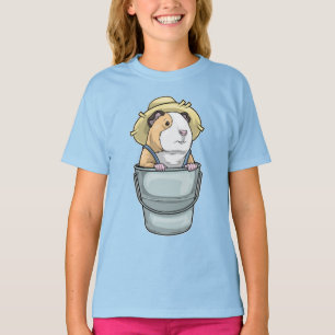 T-shirt Cochon de Guinée, seau fermier