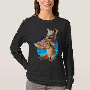 T-shirt Cochon de Pizza Drôle