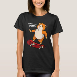 T-shirt Cochon d'Inde Wheek Wheek Skateboard Skateboarder