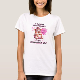 T-shirt Cochon en jurant des calories brûlées