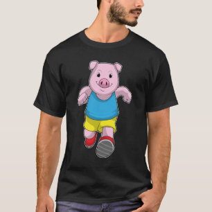 T-shirt Cochon en tant que coureur à l'exécution