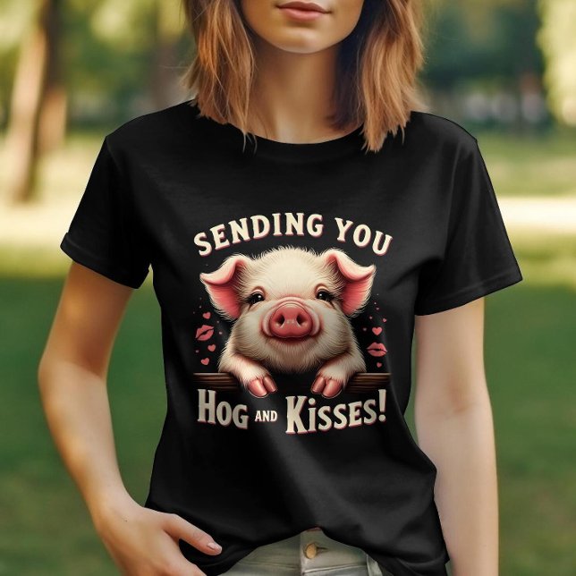 T-shirt Cochon et baisers Valentines mignonette Cochon End (Créateur téléchargé)