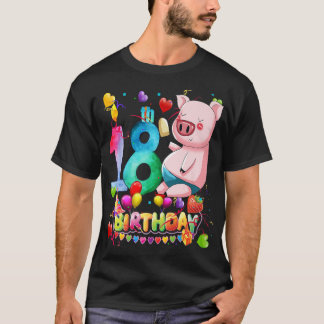 T-shirt Cochon fête d'anniversaire 18 ans garçon 18e cocho