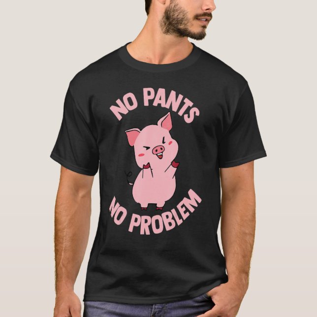 T-shirt Cochon Hommes Porc Rose Piggy Porc Femmes Piggy 1 (Devant)