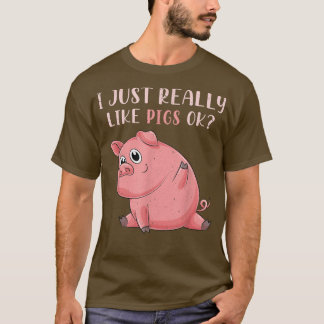 T-shirt Cochon Lover Fermier Animal mignon Piglet Funny Co