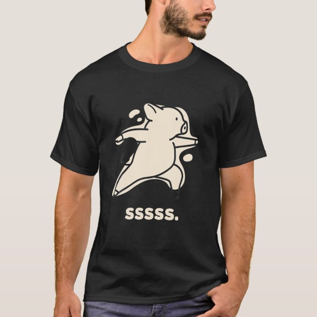 T-shirt Cochon Méditant Lazy Oink Piggy Lover Relaxant Yog (Devant)