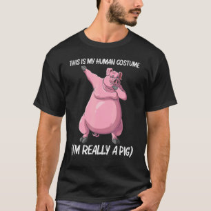 T-shirt Cochon Migné Pour Hommes Femmes Animaux Alimentati