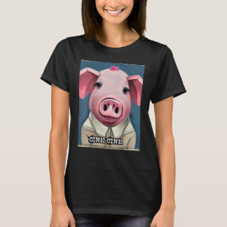 T-shirt Cochon Mignon Piggie Coin Coin 52