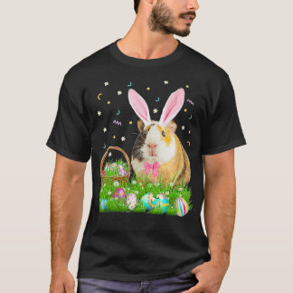 T-shirt Cochon mignonne de Guinée Jour de Pâques Oeuf lapi