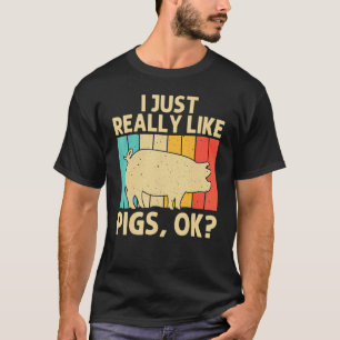 T-shirt Cochon pour hommes femmes Bacon Animal Porc Agricu