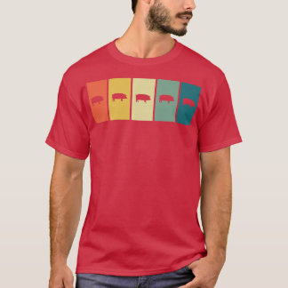 T-shirt Cochon Rétro Sunset Fermier agricole Premium