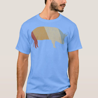 T-shirt Cochon style rétro Vintage Premium