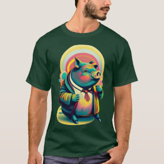 T-shirt Cochon ventré