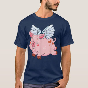 T-shirt Cochon Volant Drôle Avec Ailes Cochon Volant Fermi