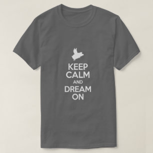 T-shirt cochon volant Gardez calme et rêvez sur
