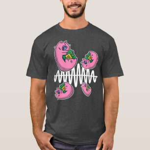 T-shirt Cochon Voler autour de la fréquence Waves Ham Radi