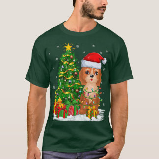 T-shirt Cockapoo Amoureux des chiens Xmas Tree Père Noël C
