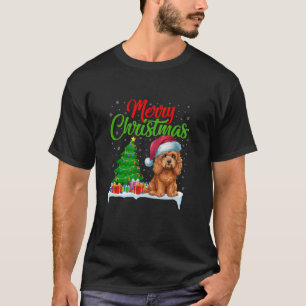 T-shirt Cockapoo Chien Noël Lumière Noël Cockapoo D