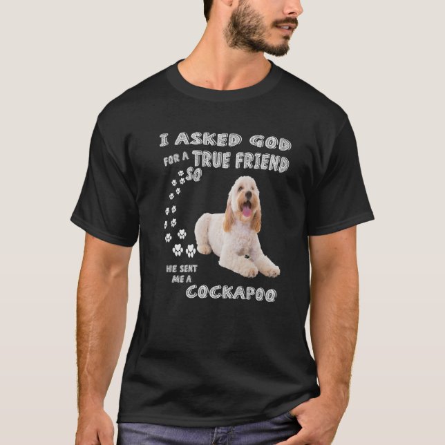 T-shirt Cockapoo Citation Maman, Cockerdoodé Papa Print, C (Devant)