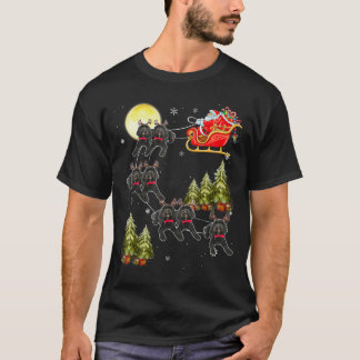 T-shirt Cockapoo Reindeer Noël Chien Riding Père Noël Noël
