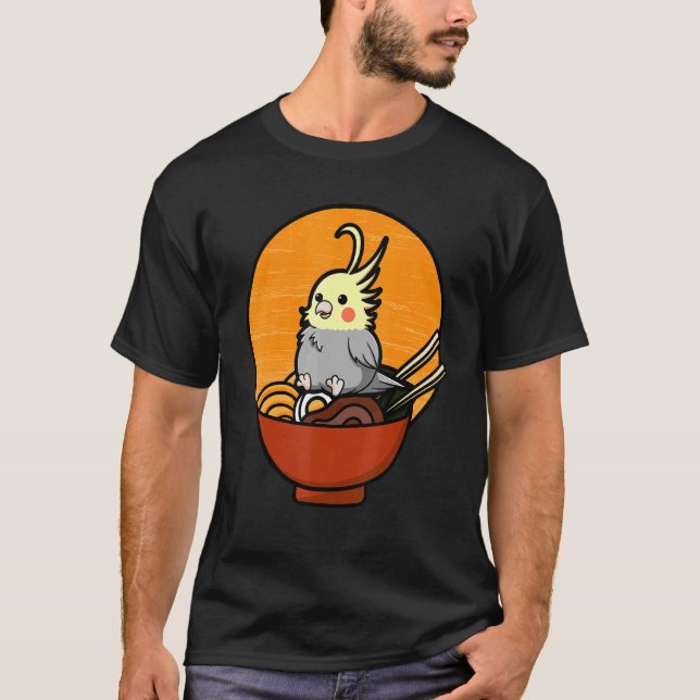 T-shirt Cockatiel Cockatoo Lutino Quarrion Weiro Bird Parr (Devant)