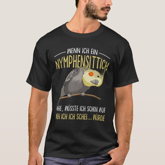 T-shirt Cockatiel Drôle Dire Porteur De Perroquet (Devant)